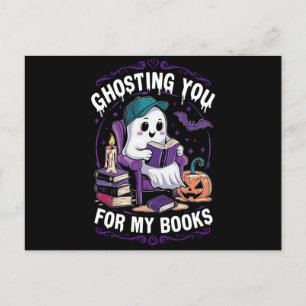 Cartão Postal Apresentando Você Para Meus Livros Fantasma Lendo