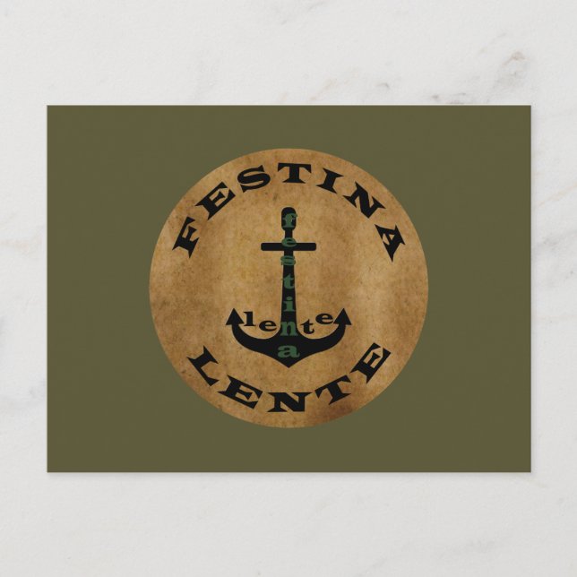 Cartão Postal Apressa-te devagar (Frente)