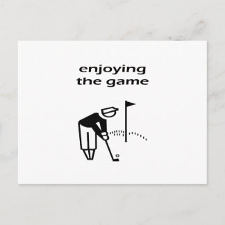 Cartão Postal Aproveitando O Jogo Design Golf