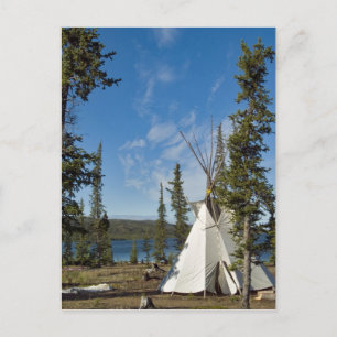 Cartão Postal Aproximação de Dene Tribe, Territórios do Noroe