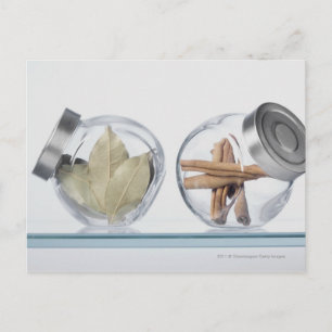 Cartão Postal Aproximação de ervas em dois frascos