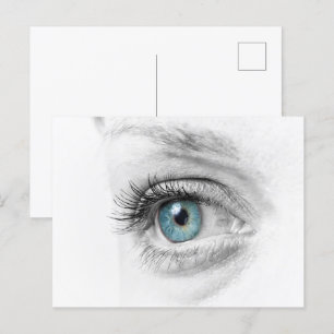 Cartão Postal Aproximação dos olhos humanos