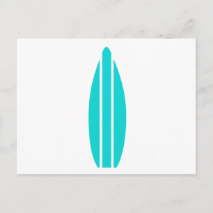 Cartão Postal Aqua Surfboard
