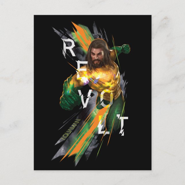 Cartão Postal Aquaman | Aquaman "Revolta" Gráfico Refratado (Frente)