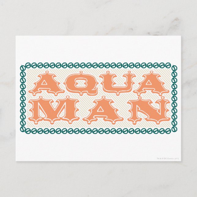 Cartão Postal Aquaman É Hora do Show! Letras (Frente)