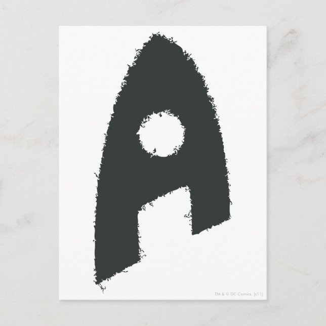 Cartão Postal Aquaman Grunge 'A' (Frente)