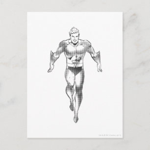 Cartão Postal Aquaman Runs BW