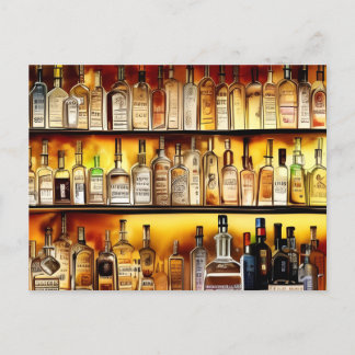 Cartão Postal Aquarela artística do Bar traseiro