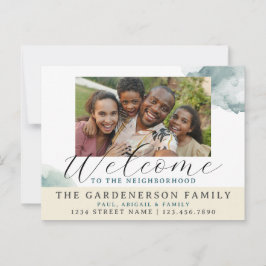 Cartão Postal Aquarela Bem-vindo ao Bairro 