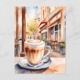 Cartão Postal Aquarela, Café com Leite, Postcrossing