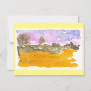 Cartão Postal Aquarela das Colinas de Areia de Nebraska