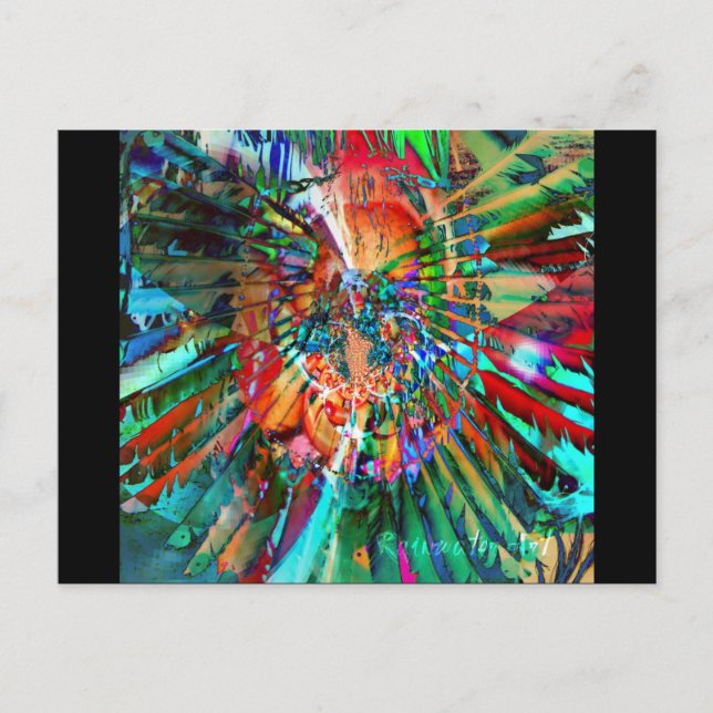 Cartão Postal Aquarela de arco-íris (Frente)