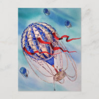 Aquarela de Balão de Ar Quente