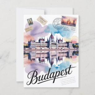 Cartão Postal Aquarela de Budapeste