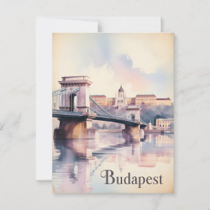 Cartão Postal Aquarela de Budapeste