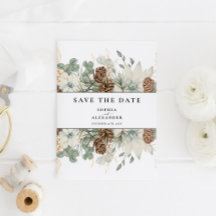 Aquarela de inverno suave salve a data