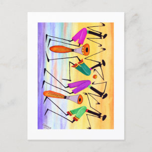 Cartão Postal Aquarela, Expressão de Felicidade de Aniversário