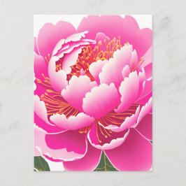 Cartão Postal Aquarela Floral Rosa