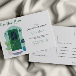 Cartão Postal Aquarela Nosso Novo Anúncio de Movimentação de Cas