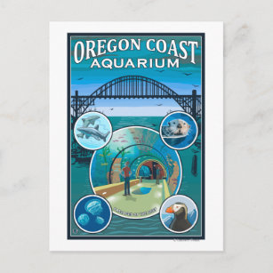 Cartão Postal Aquário Costeiro de Oregon