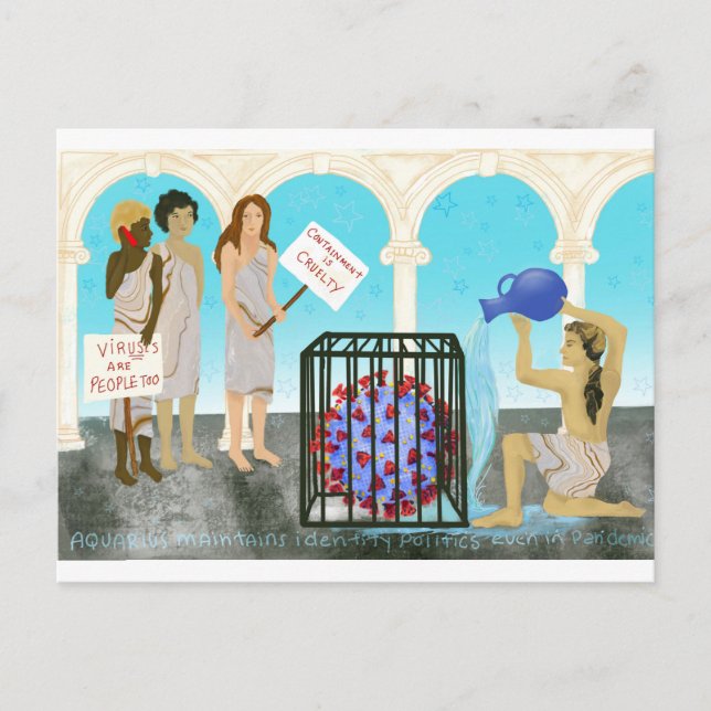 Cartão Postal Aquário e o Vírus (Frente)