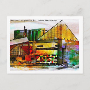Cartão Postal Aquário Nacional Baltimore — Stained Glass Pop