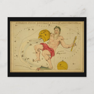 Cartão Postal Aquário, Piscis Australis e Ballon Aerostatique