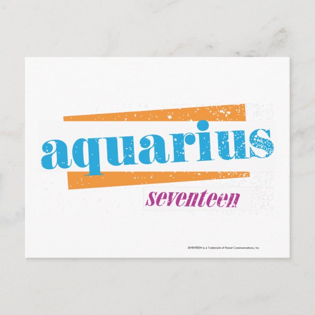 Cartão Postal Aquarius Aqua (Frente)
