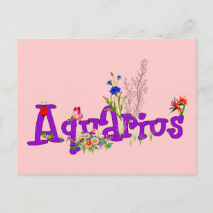 Cartão Postal Aquarius Flowers