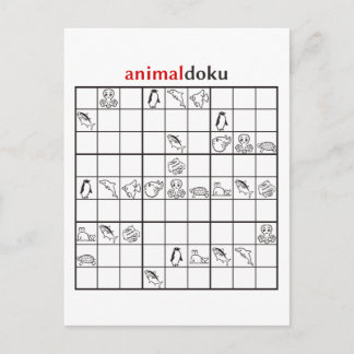 Cartão Postal aquático animaldoku