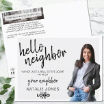 Cartão Postal Aquecimento do logotipo do Marketing Imobiliário d<br><div class="desc">O cartão postal da Realtor Mailer Real Estate Marketing Farming Hello, uma ferramenta poderosa projetada para elevar seus esforços de marketing imobiliário e promover conexões fortes em sua comunidade. Este cartão-postal imobiliário, maravilhosamente elaborado, é uma combinação perfeita de estética profissional e toque pessoal, ideal para fazer uma impressão memorável sobre...</div>
