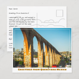 Cartão Postal Aqueduto Querétaro México