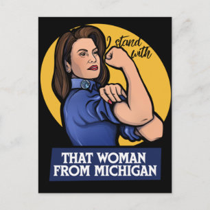 Cartão Postal Aquela mulher de Michigan Gretchen Whitmer