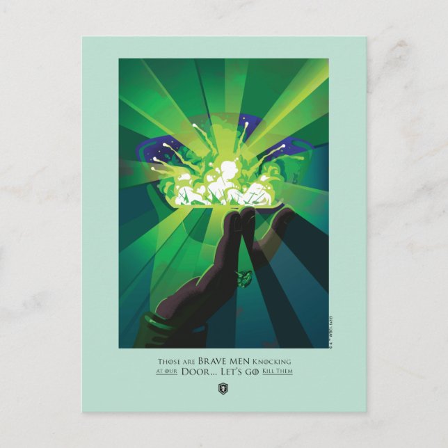 Cartão Postal Aqueles São Homens Valentes Batendo à Nossa Porta (Frente)
