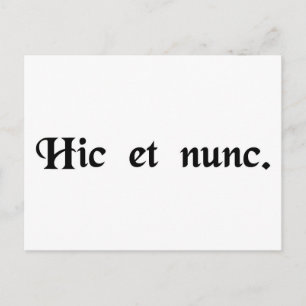 Cartão Postal Aqui e agora.