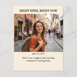 Cartão Postal Aqui e Agora Postcard de Foto Personalizada