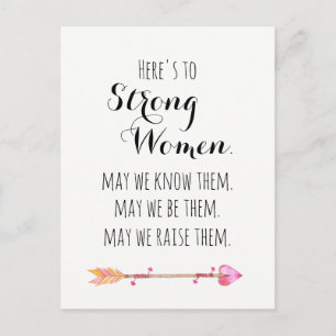 Cartão Postal Aqui está a Citação da Mulher Forte Tribal Arrow