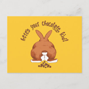 Cartão Postal Aqui Está Seu Coelhinho De Pooping De Chocolate © 