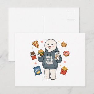 Cartão Postal Aqui Pelo Comida Piada de Foodie Meme