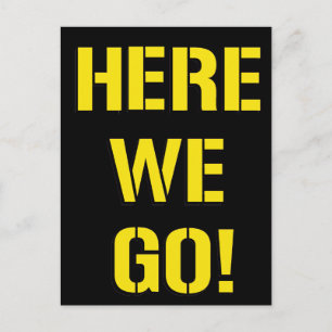 Cartão Postal Aqui Vamos Nós