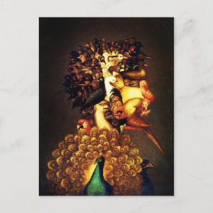 Cartão Postal Ar - O bizarro perfil da cabeça de Arcimboldo