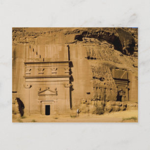 Cartão Postal Arábia Saudita, local de Madain Saleh, antigo 3