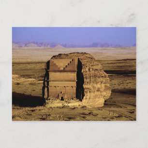 Cartão Postal Arábia Saudita, site de Madain Saleh, antigo