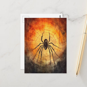 Cartão Postal Aranha aquarela 