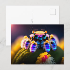 Cartão Postal Aranha-fofa-branca, Pós-cruzamento