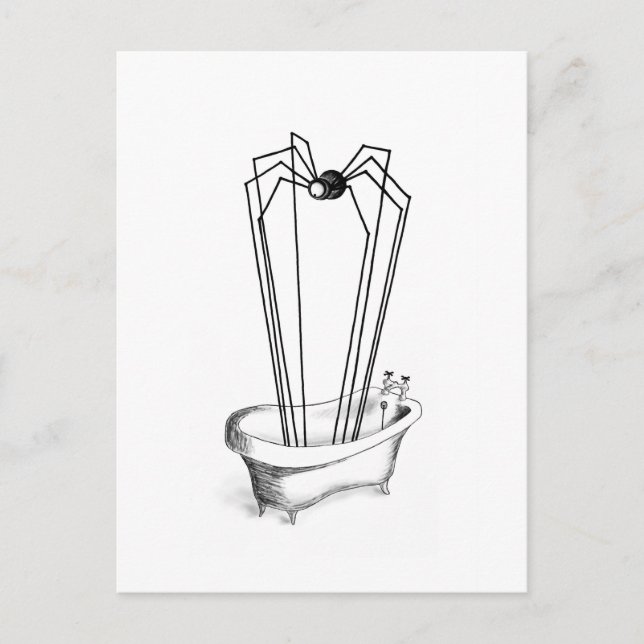 Cartão Postal Aranha no Banho (Frente)