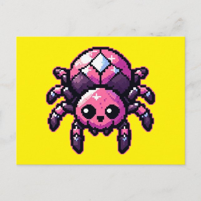 Cartão Postal Aranha-Pixel Cuja Pixel (Frente)