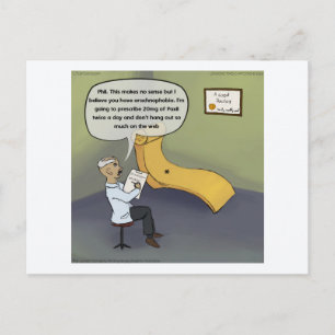 Cartão Postal Aranha Psiquiátrica Doente Engraçado