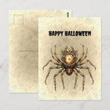 Aranha Steampunk Feliz Halloween
