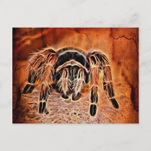 Cartão Postal Aranha tarântula gótica de Halloween assustadora